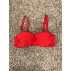 ModCloth Retro PinUp Pushup Red Bikini Top, L
